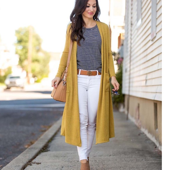 LuLaRoe Sweaters - Lularoe Mustard Sarah Cardigan/Duster Long